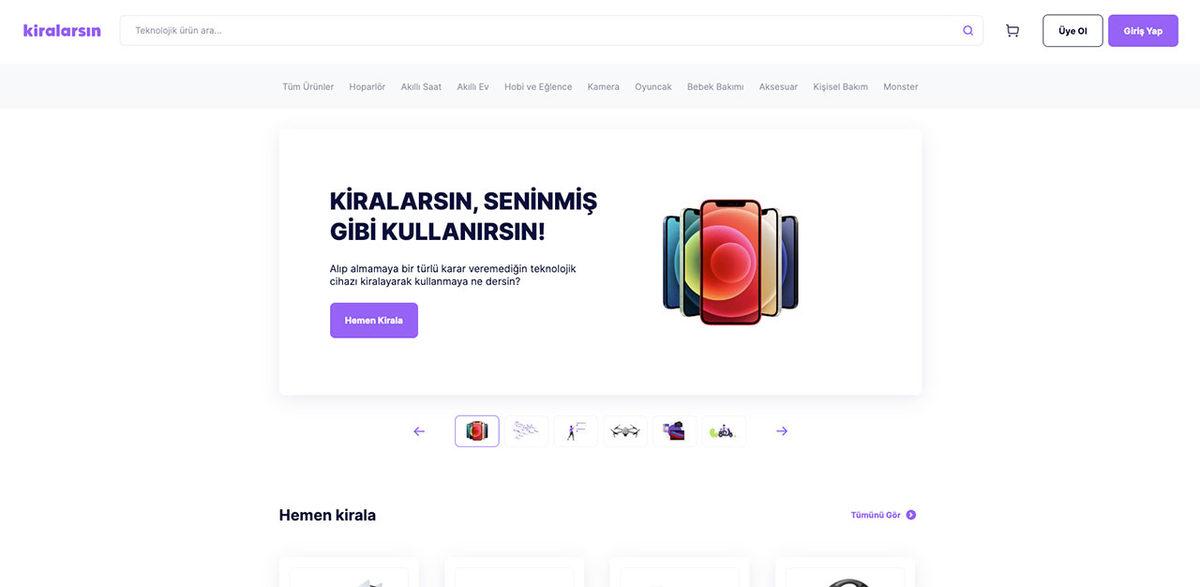 Her Kategoriden Teknolojik Ürünü Satın Almadan Deneyebileceğiniz Platform: Kiralarsın