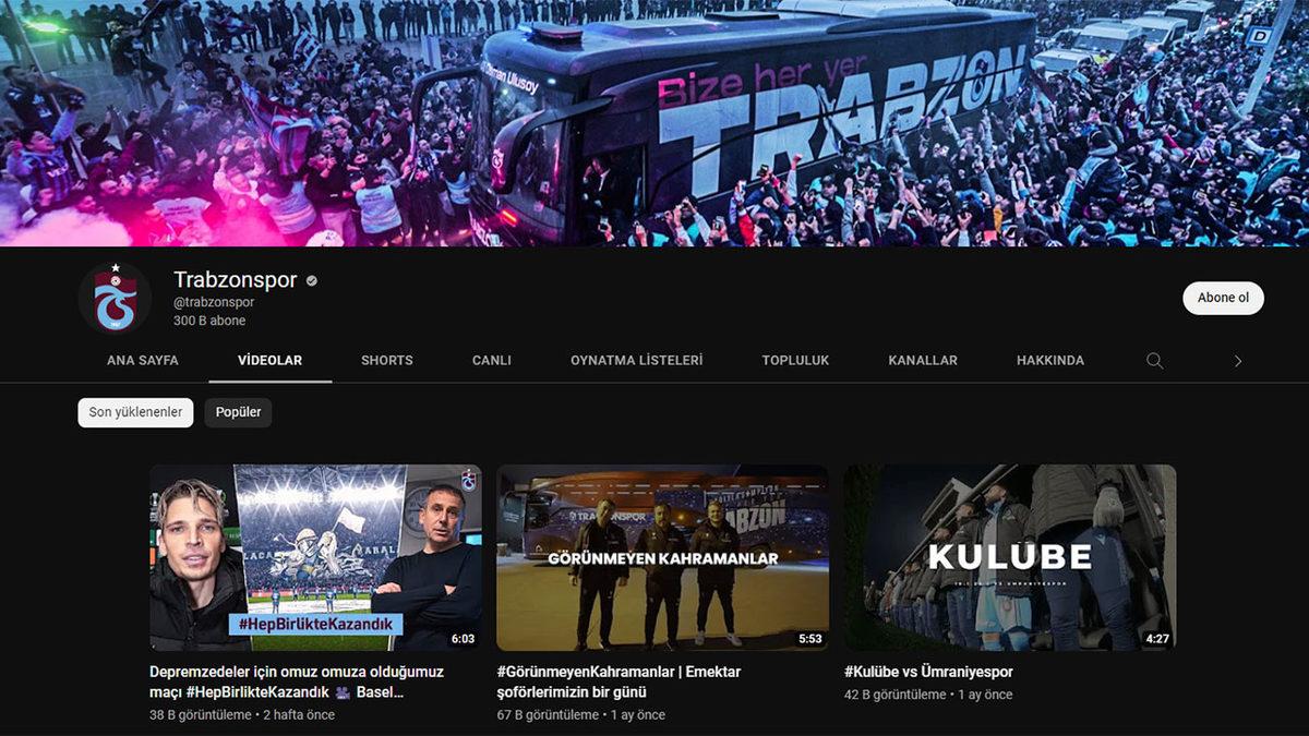 Trabzonspor’un Hacklenen Resmi YouTube Kanalı Geri Geldi! Videolar Tekrar Yayında