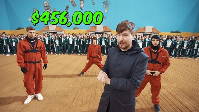 YouTuber MrBeast, 456 Bin Dolar Ödüllü ’Gerçek’ Squid Game Yarışması Düzenledi [Video]