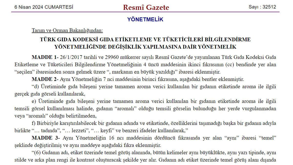 Bakanlıktan Gıda Etiketlerine Dikkat Çeken Düzenleme: Artık Margarine Tereyağı Demek Yok