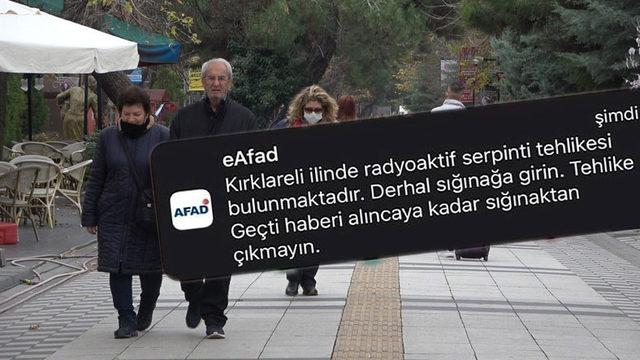 AFAD’dan Şehri Ayağa Kaldıran Mesaj: Derhal Sığınağa Gidin