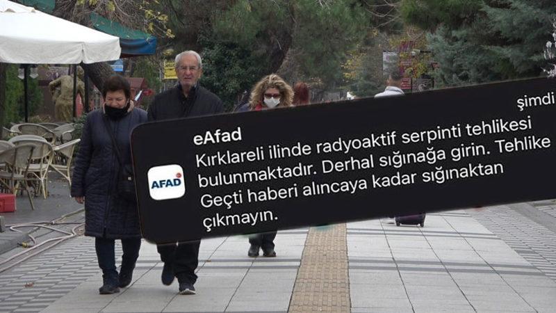AFAD’dan Şehri Ayağa Kaldıran Mesaj: Derhal Sığınağa Gidin