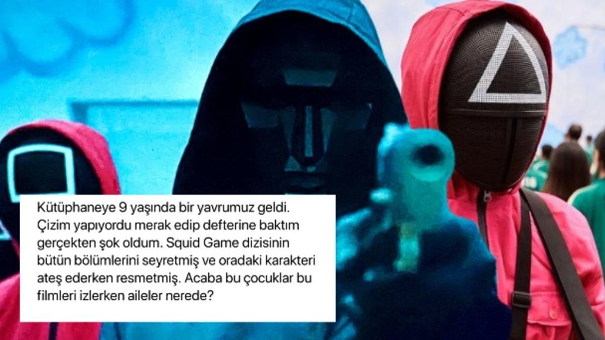 Squid Game İzleyen 9 Yaşındaki Çocuğun Şiddet İçerikli Çizimleri Sosyal Medyada Olay Oldu: İşte Gelen Tepkiler