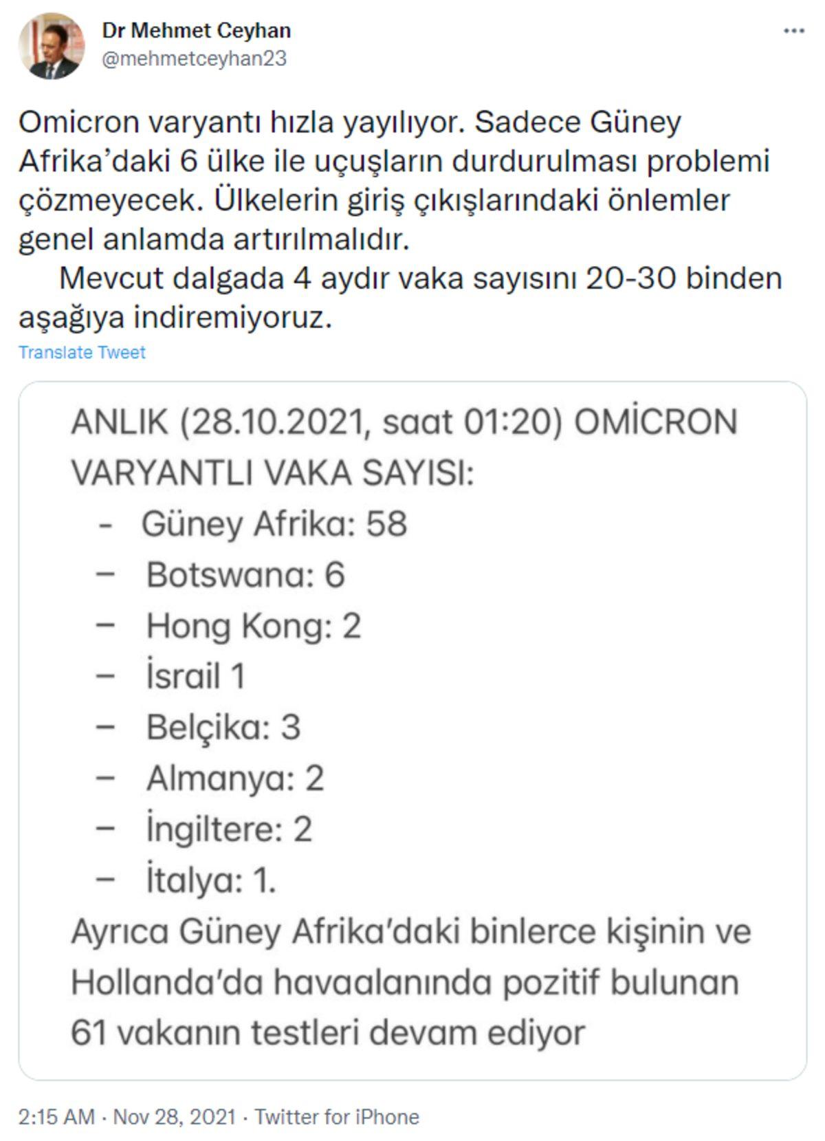 İşte Yine Başlıyoruz: Türk Profesörden Omicron Varyantı İle İlgili Dikkat Çeken ’Kısıtlama’ Açıklaması