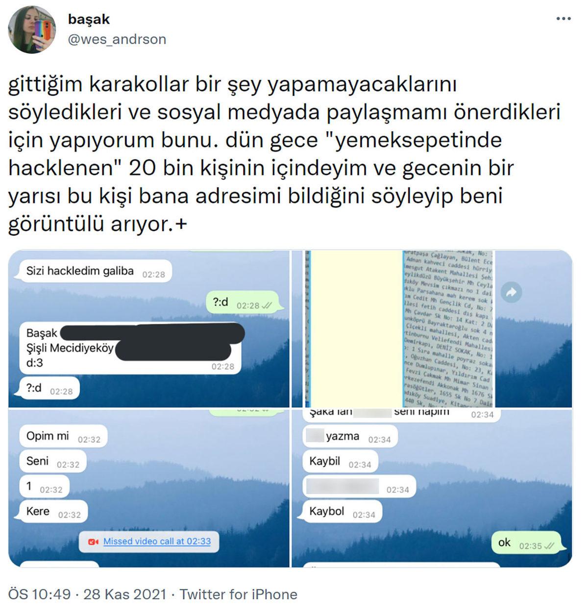 Hackerların Paylaştığı 20 Bin Yemeksepeti Kullanıcısının Bilgileri Sapıkların Eline Düştü