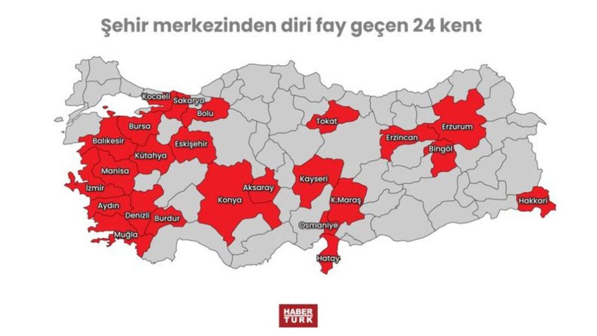 Türkiye’de Ciddi Derecede Deprem Riski Taşıyan 24 İl ve 110 İlçe Tek Tek Açıklandı