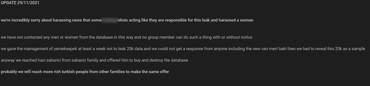 Yemeksepeti Hackerları, Verileri Satmak için Hacı Sabancı’ya Ulaştıklarını İddia Etti