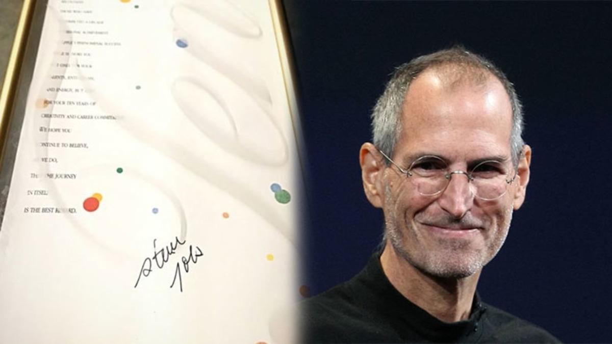 Steve Jobs İmzalı Plaket, On Binlerce Dolara Açık Artırmaya Çıktı (Tesla’da Daha Pahalı)