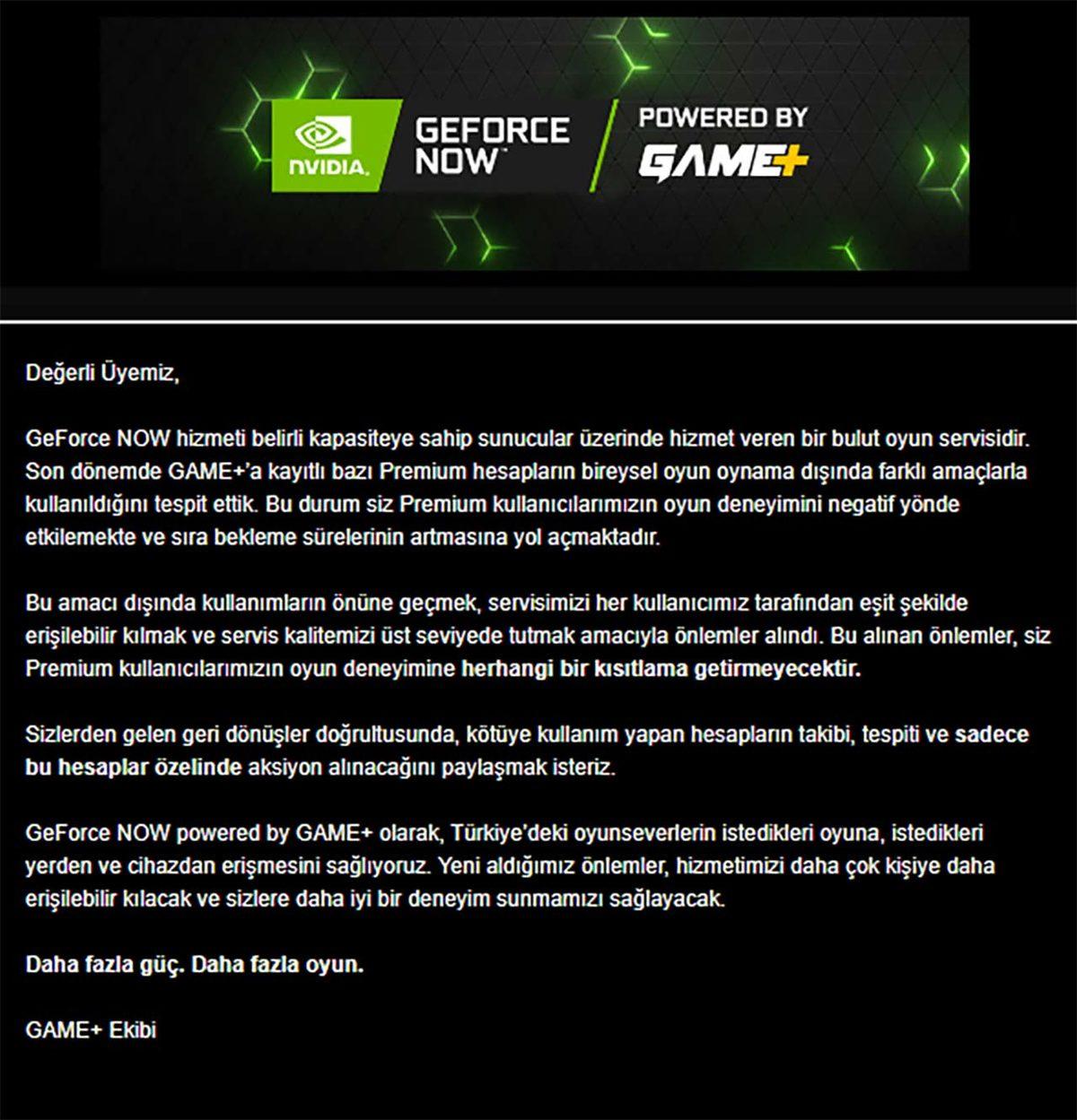 NVIDIA GeForce Now, Türkiye’deki Kullanıcılar İçin ’Aylık Oynama Sınırından’ Vazgeçti!