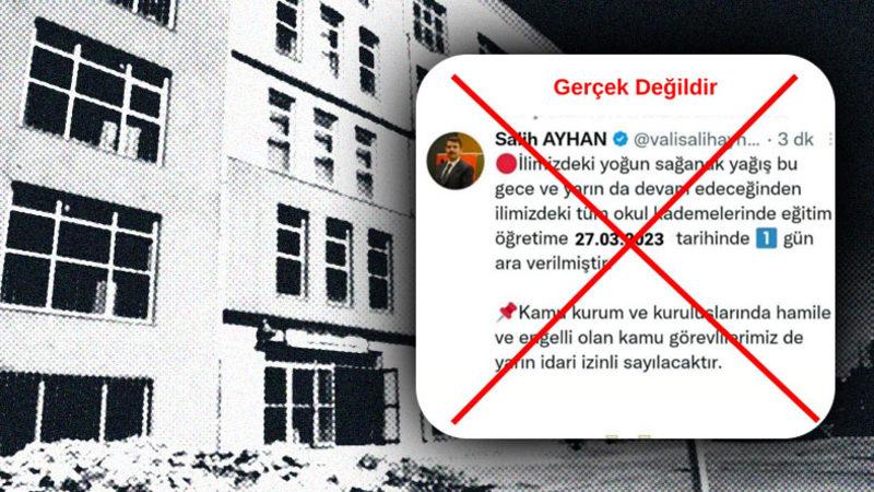 Parayla Mavi Tik Alan ’Sahte’ Valinin "Şanlıurfa’da Okullar Tatil" Paylaşımı Ortalığı Karıştırdı