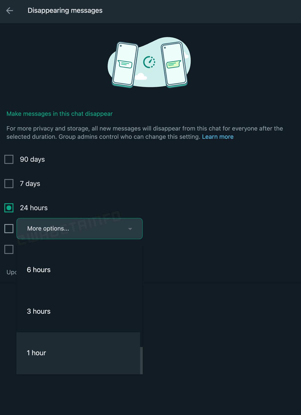 WhatsApp’ın Süreli Mesajlar Özelliğine 15 Yeni Zaman Periyodu Geliyor!