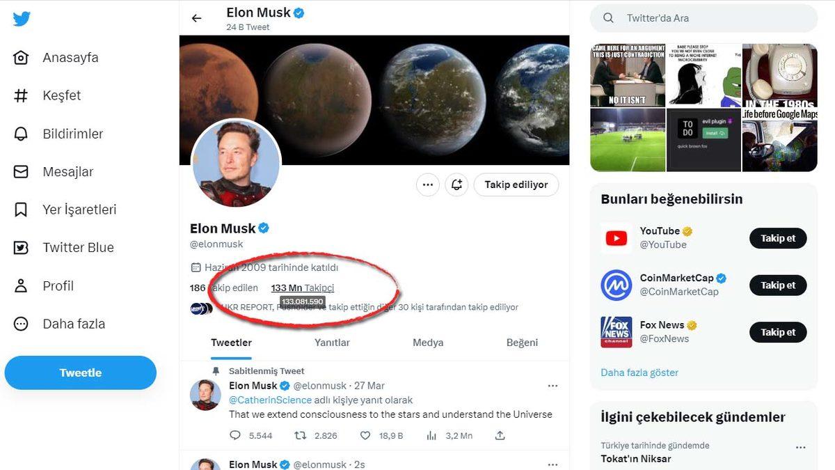Elon Musk, Twitter’ın ’En Çok Takipçisi Olan’ Kullanıcısı Oldu (E Dükkan Senin Zaten)