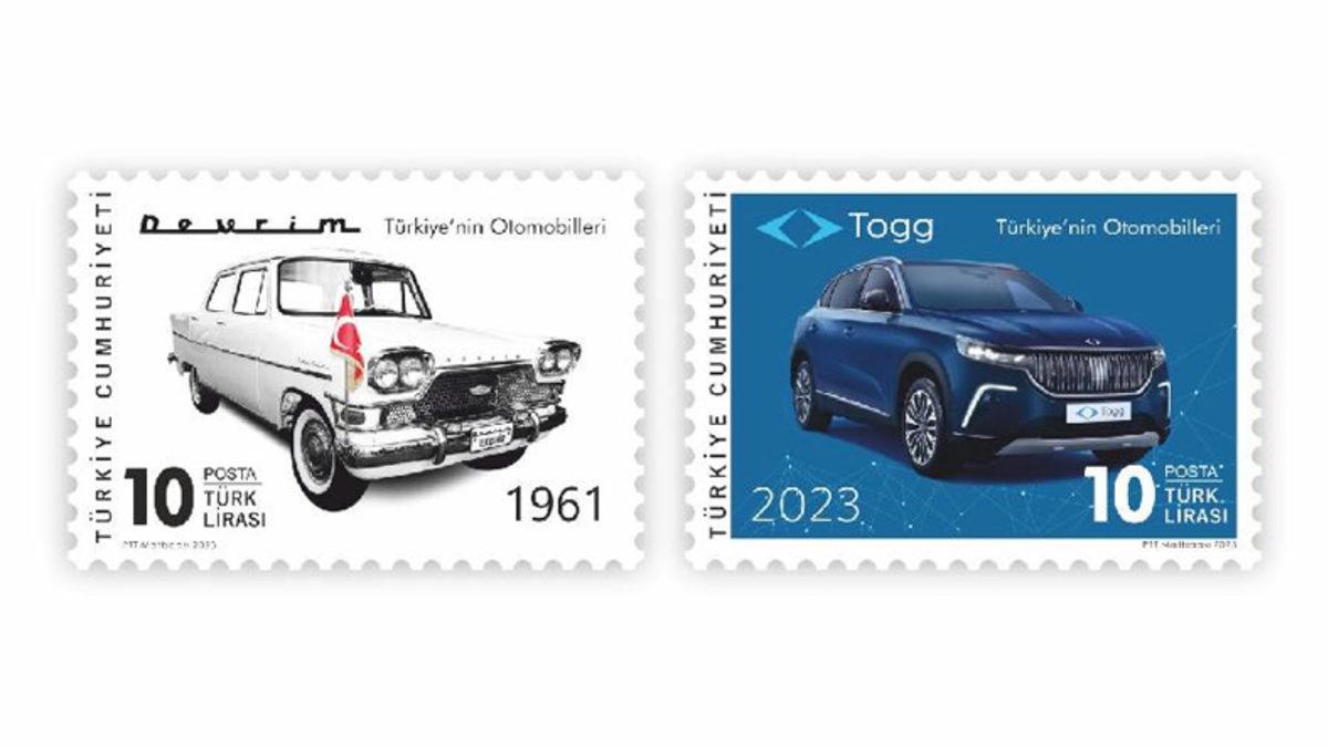 Togg T10X ve Devrim Otomobiline Özel Olarak Üretilen Resmi Posta Pulları Tanıtıldı!