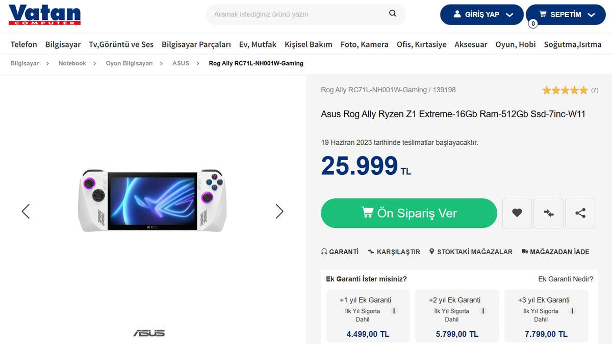 Oyuncu PC Özelliklerini Avucumuza Sığdıran El Konsolu: ASUS ROG Ally’ın Fiyatı Belli Oldu