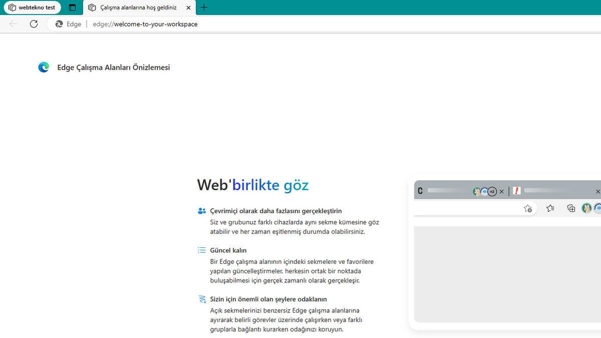 Microsoft, Tüm Edge Tarayıcısını Ortak Çalışma Alanına Dönüştüren Özelliğini Duyurdu: Workspaces