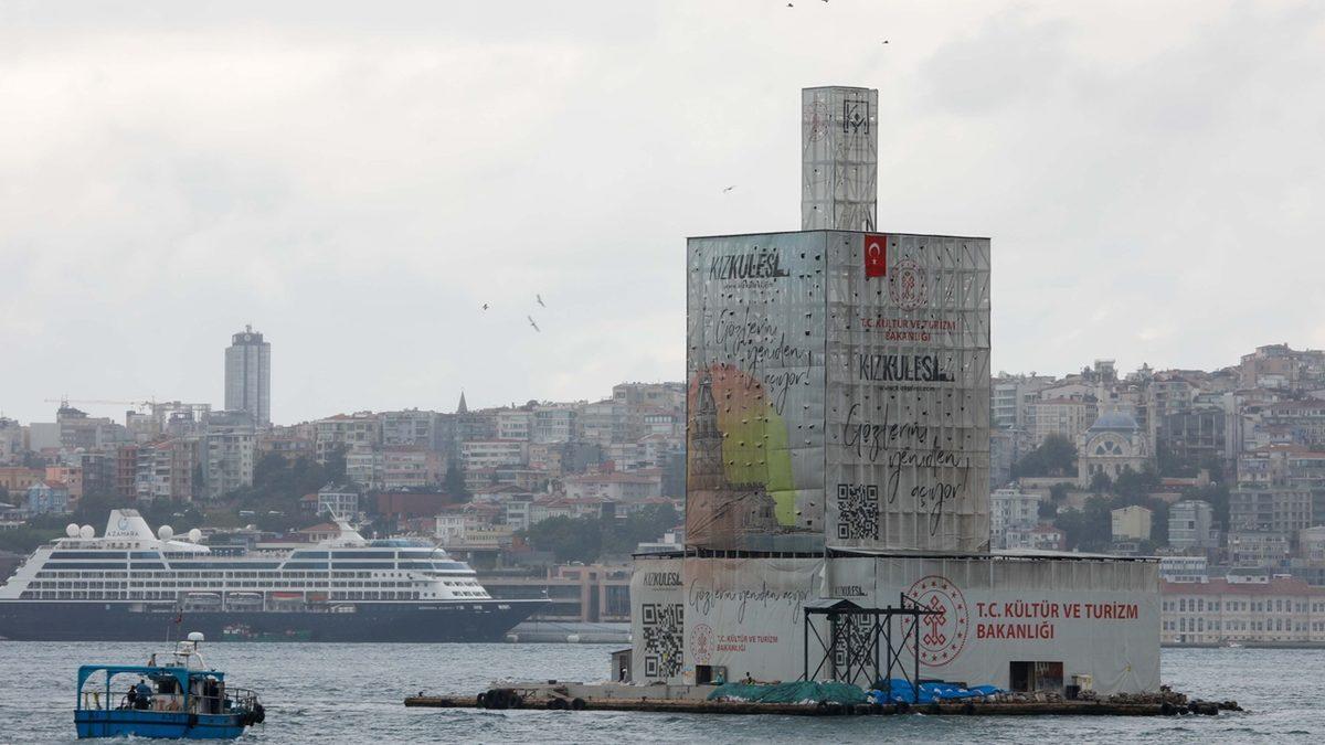 Restorasyonu Devam Eden Kız Kulesi’nin 