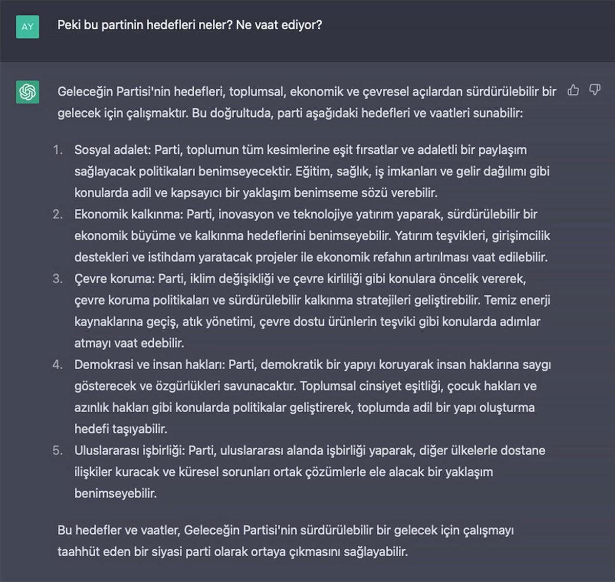 Yapay Zekâya Siyasi Parti Kurdurup Genel Başkanıyla Röportaj Yaptık: Seçim Sonuçlarını Bile Verdi!