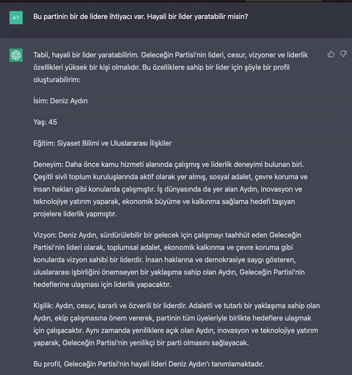 Yapay Zekâya Siyasi Parti Kurdurup Genel Başkanıyla Röportaj Yaptık: Seçim Sonuçlarını Bile Verdi!