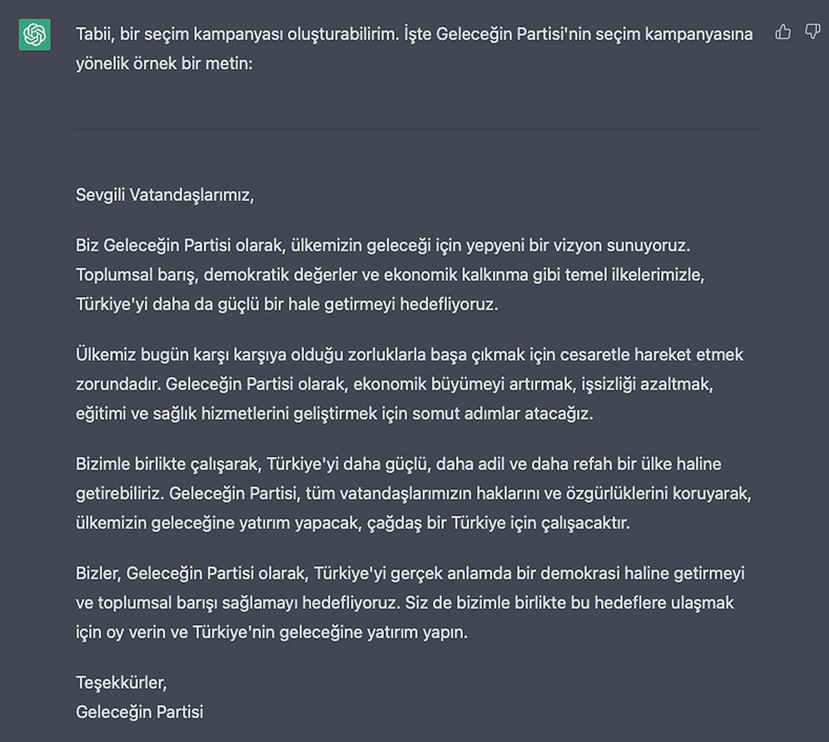 Yapay Zekâya Siyasi Parti Kurdurup Genel Başkanıyla Röportaj Yaptık: Seçim Sonuçlarını Bile Verdi!