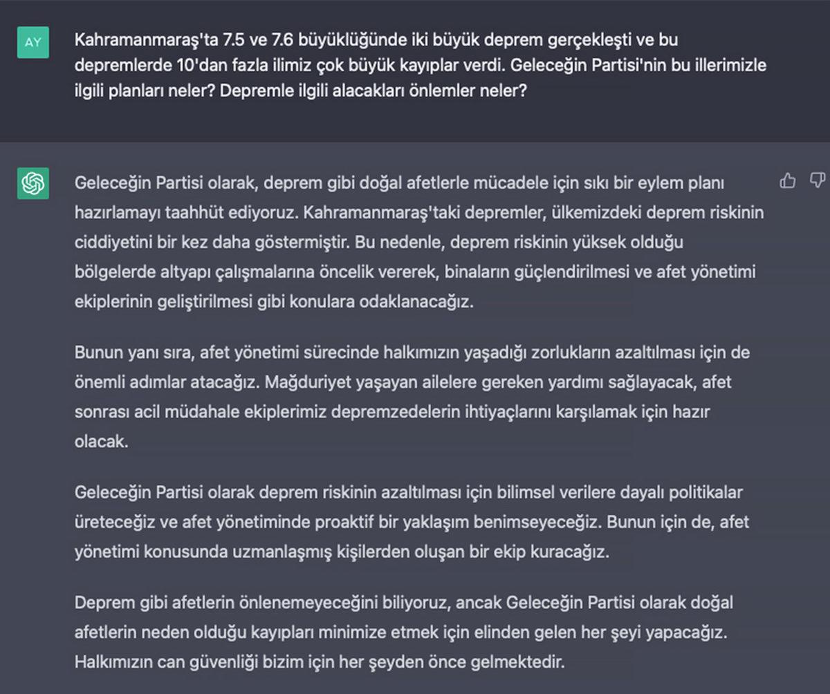 Yapay Zekâya Siyasi Parti Kurdurup Genel Başkanıyla Röportaj Yaptık: Seçim Sonuçlarını Bile Verdi!