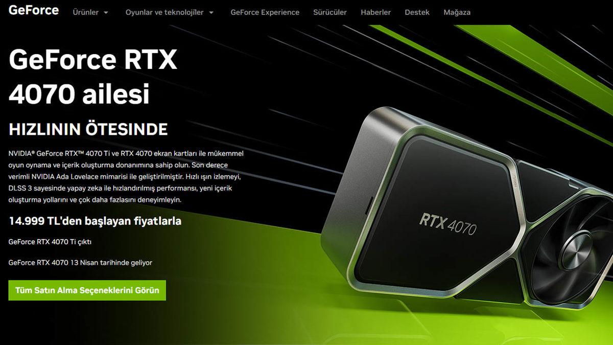 NVIDIA, Rakiplerini 3’e Katlayan GeForce RTX 4070’i Tanıttı: Türkiye Fiyatı da Belli Oldu!