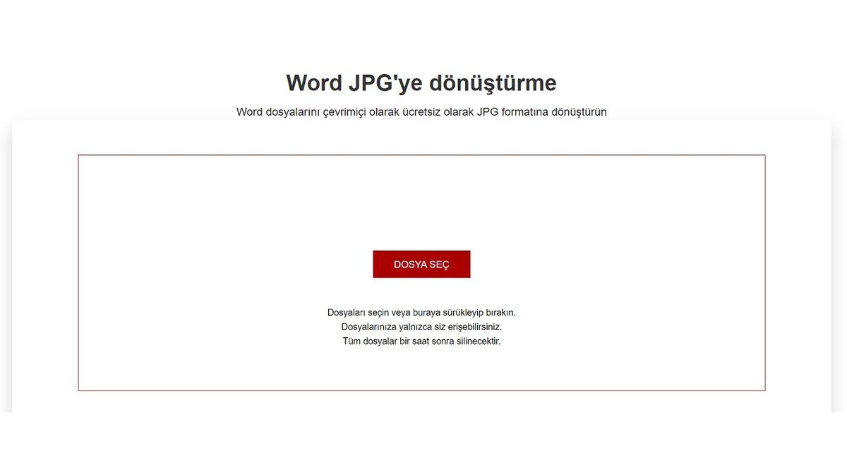 Herhangi Bir Program İndirmeden, Ücretsiz Word - JPG Çevirme Nasıl Yapılır?