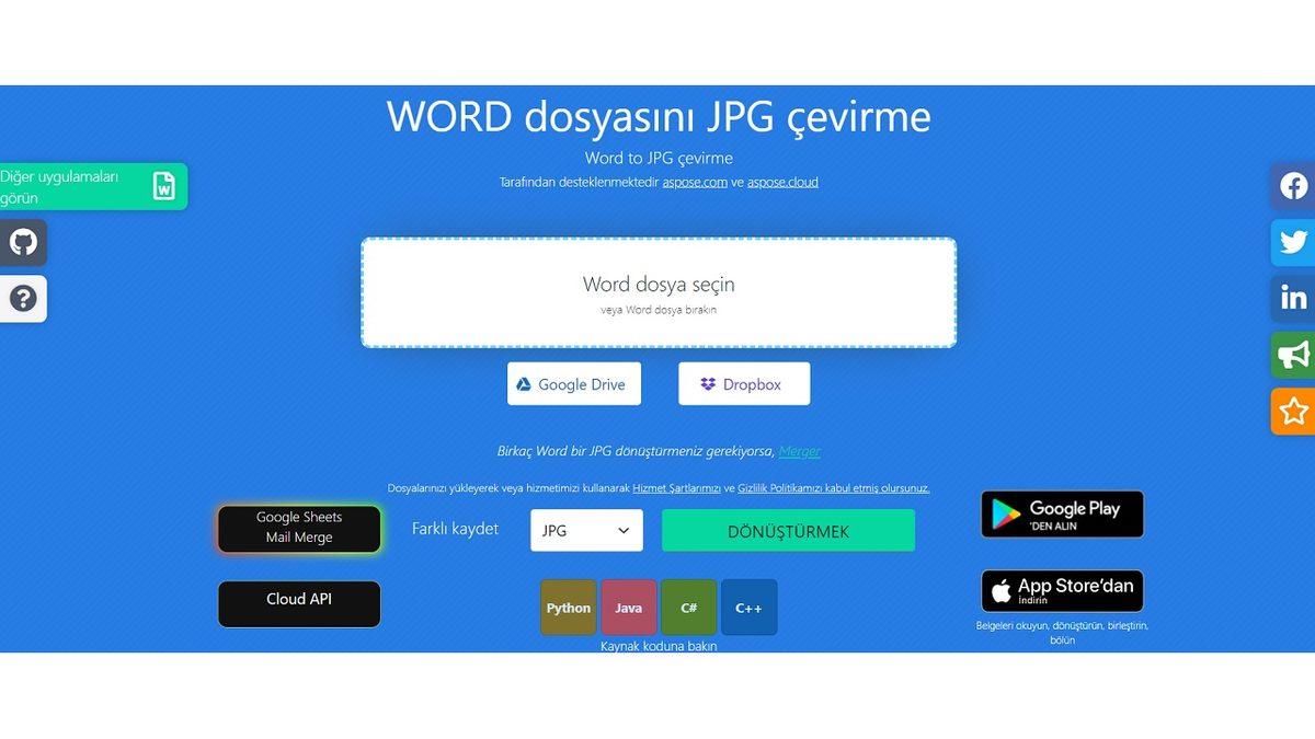 Herhangi Bir Program İndirmeden, Ücretsiz Word - JPG Çevirme Nasıl Yapılır?