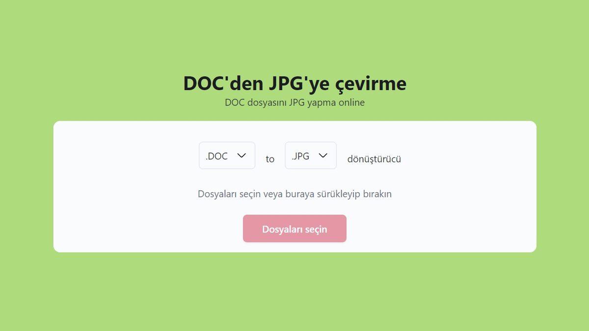 Herhangi Bir Program İndirmeden, Ücretsiz Word - JPG Çevirme Nasıl Yapılır?