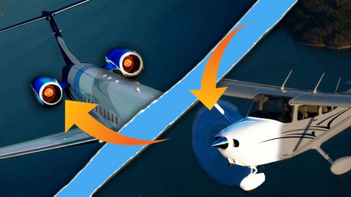 Büyük Uçaklarda Motorlar Kanatlarda veya Kuyruktayken Küçük Uçaklarda Neden Öndedir?