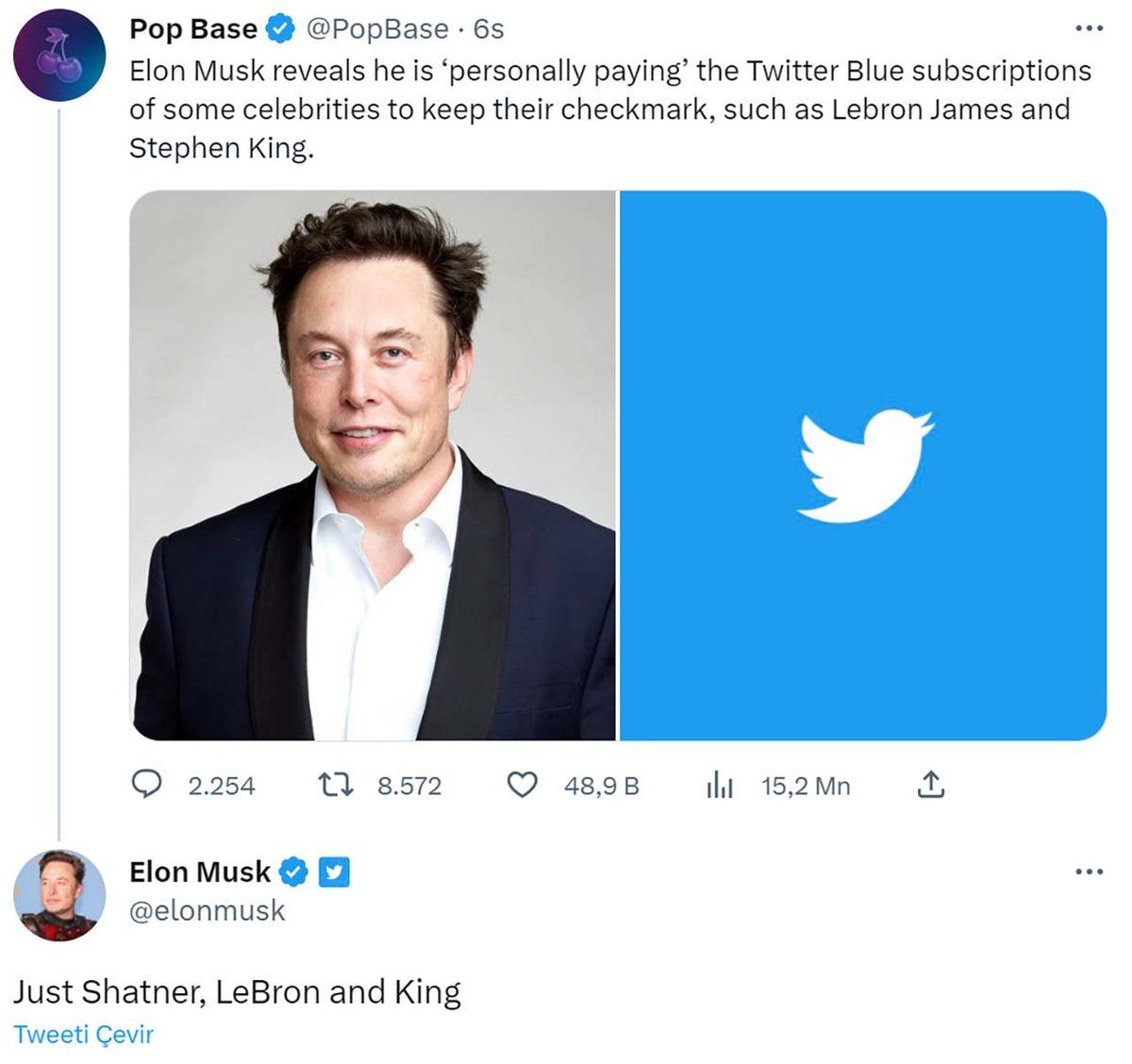 Parasını Vermeyenin Mavi Tikini Kaldıran Elon Musk, Paşa Gönlünün İstediği Kişilere Kendi Cebinden Twitter Blue Aldı