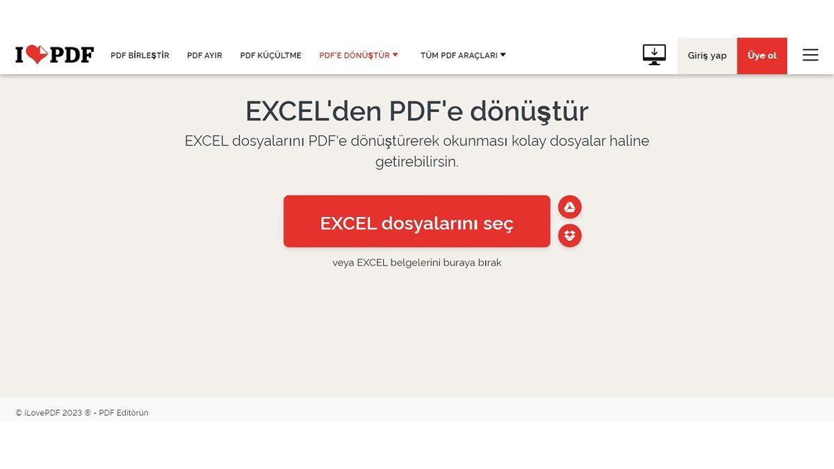 Tek Bir Program İndirmeden Ücretsiz XLS - PDF Çevirme Nasıl Yapılır?