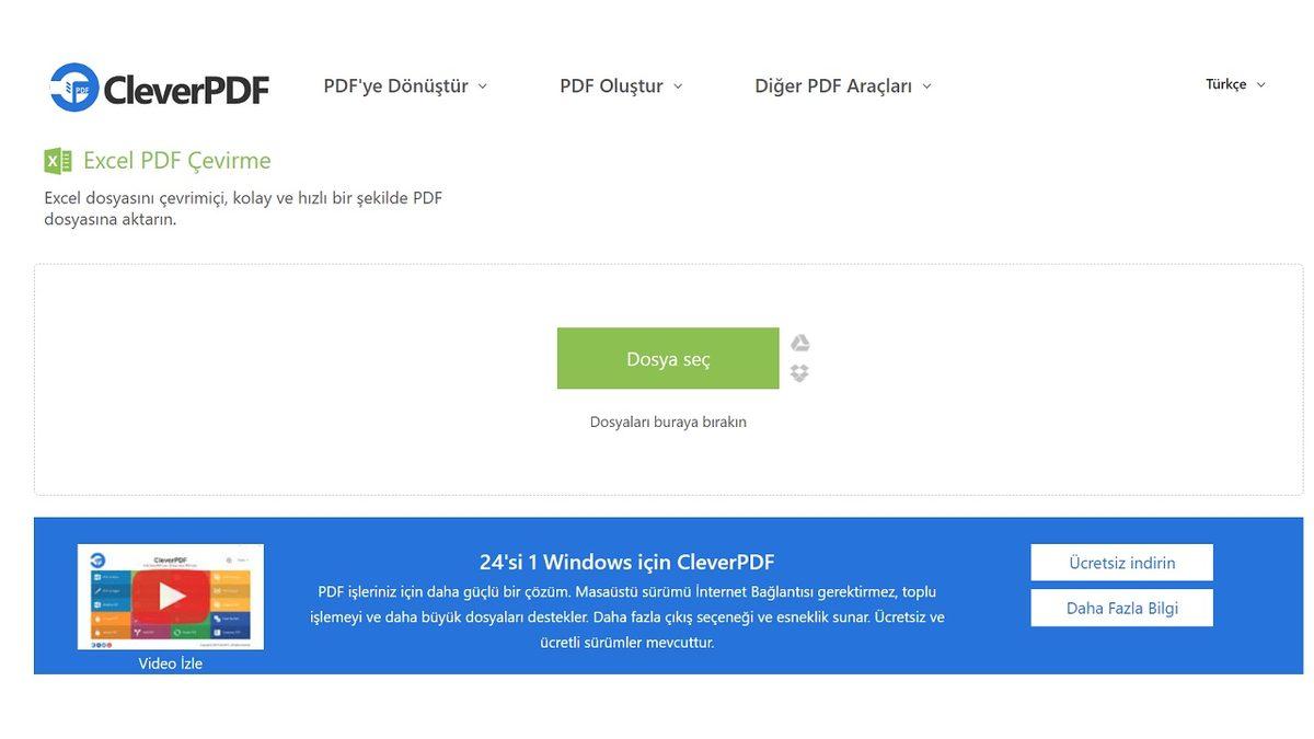Tek Bir Program İndirmeden Ücretsiz XLS - PDF Çevirme Nasıl Yapılır?