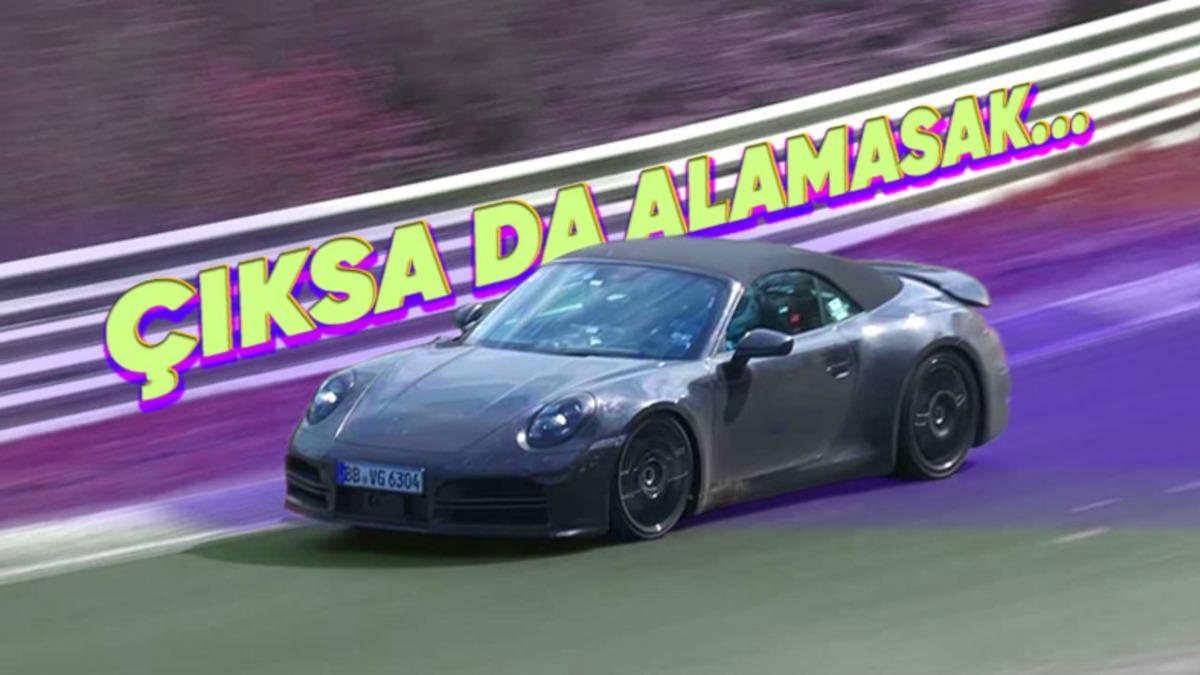 Makyajlı Porsche 911 Cabrio Sürüş Testlerinde Görüntülendi: Yeni Otoban Faresi! (Video)