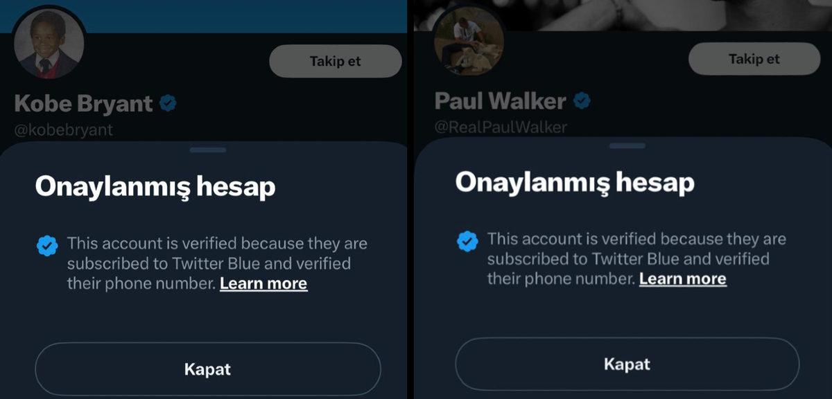Elon Musk İyice Kafayı Yedi: Twitter, Hayatını Kaybetmiş Ünlüleri Blue Abonesi Olarak Göstermeye Başladı