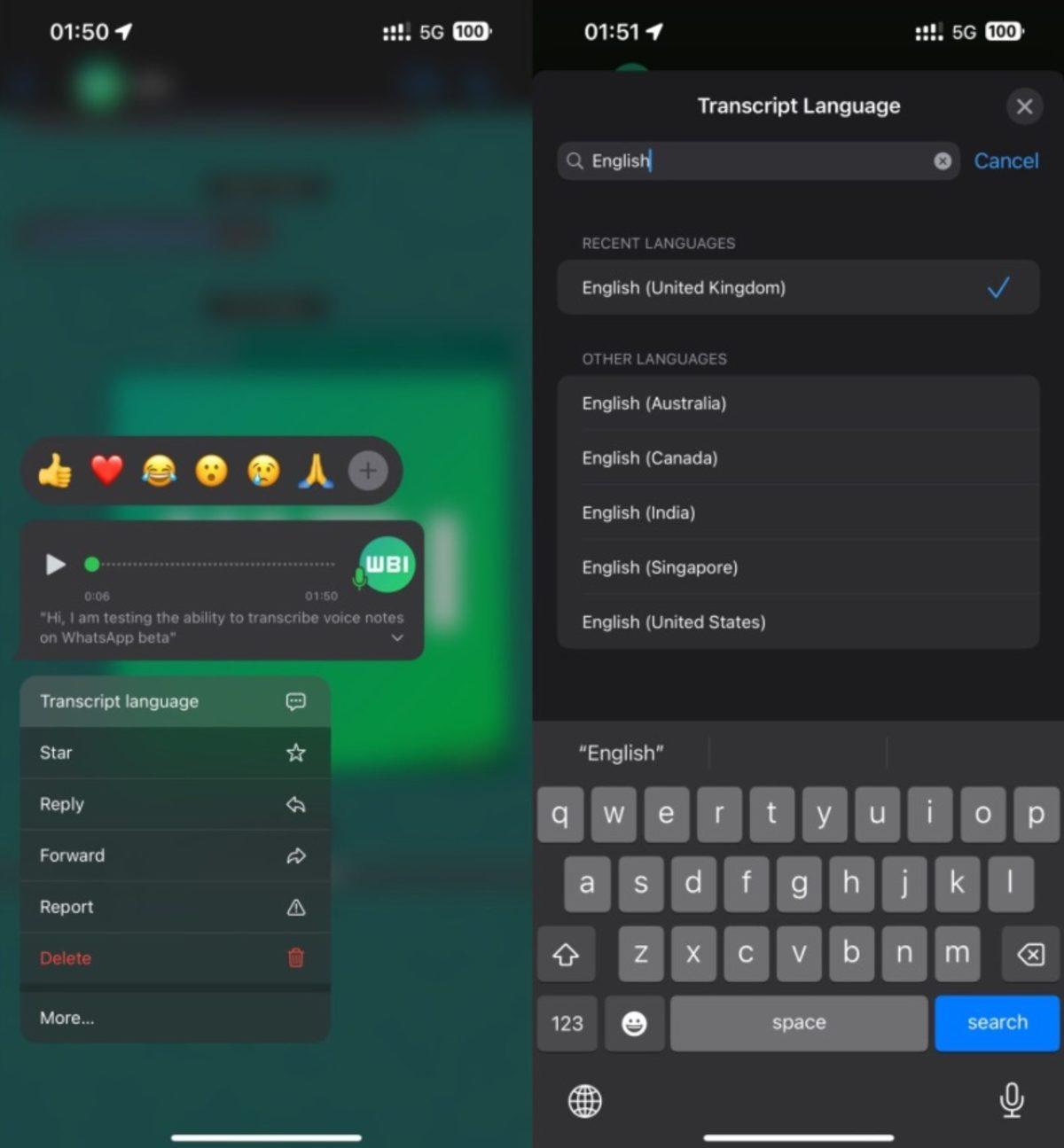 WhatsApp, Sesli Mesajları Metne Dönüştürüp Altyazı Olarak Gösterecek