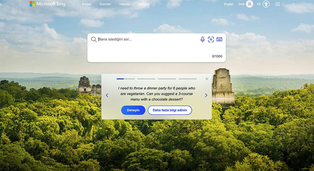 ChatGPT’nin Tüm Yetenekleri Arama Motoruna Geldi: Bing’in Yeni Özelliği, Herkesin Kullanımına Açıldı