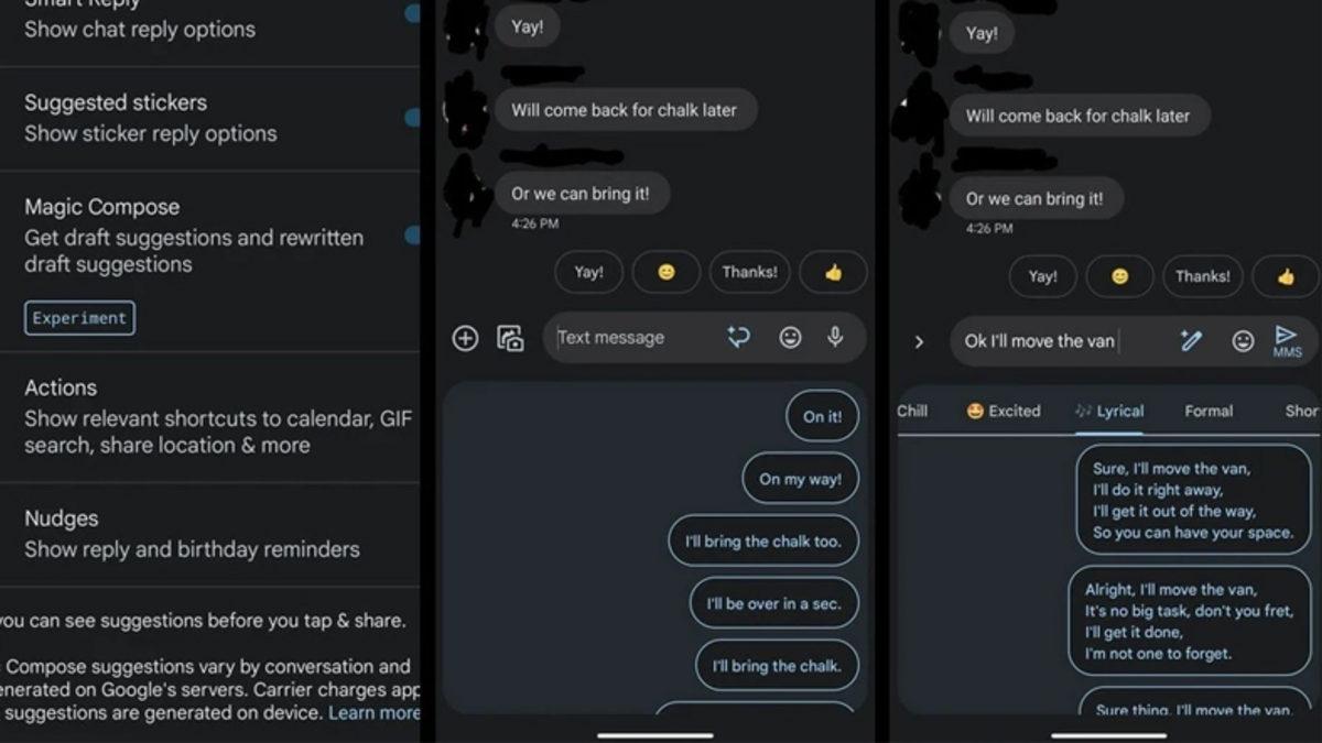 Google Mesajlar, Artık Yapay Zekâ ile Oluşturulan Mesajları Destekleyecek