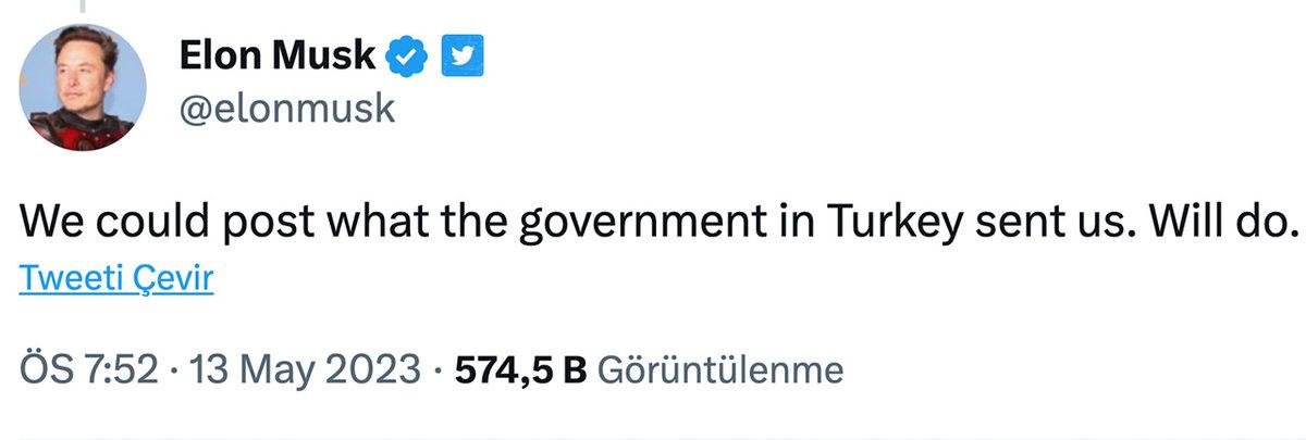 Elon Musk’tan Twitter’ın Türkiye’deki Bazı Paylaşımlara Özel 