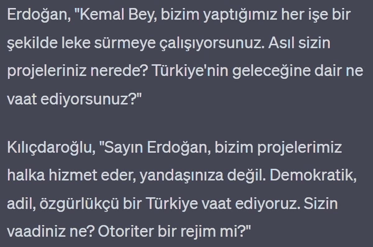 Kılıçdaroğlu ile Erdoğan’ı Yapay Zekâ Aracılığıyla Bir Araya Getirdik: İşte Tartışma Programındaki Hararetli Diyalogları...