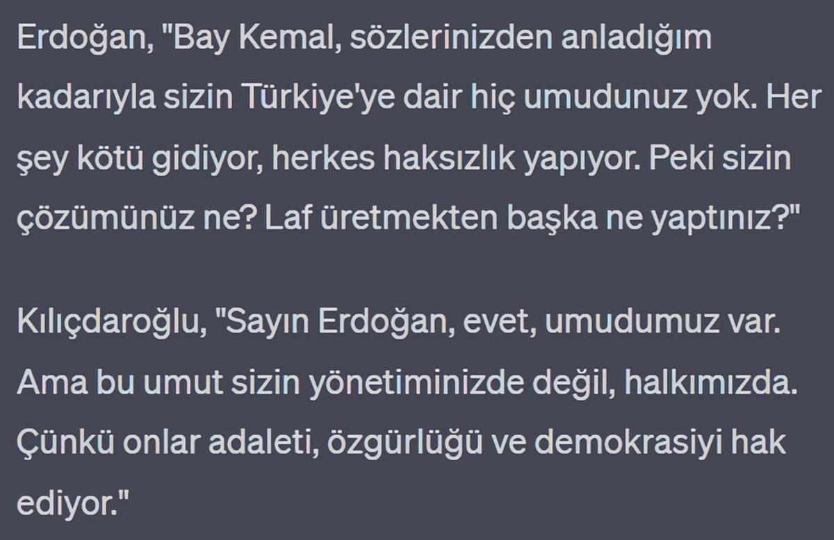 Kılıçdaroğlu ile Erdoğan’ı Yapay Zekâ Aracılığıyla Bir Araya Getirdik: İşte Tartışma Programındaki Hararetli Diyalogları...