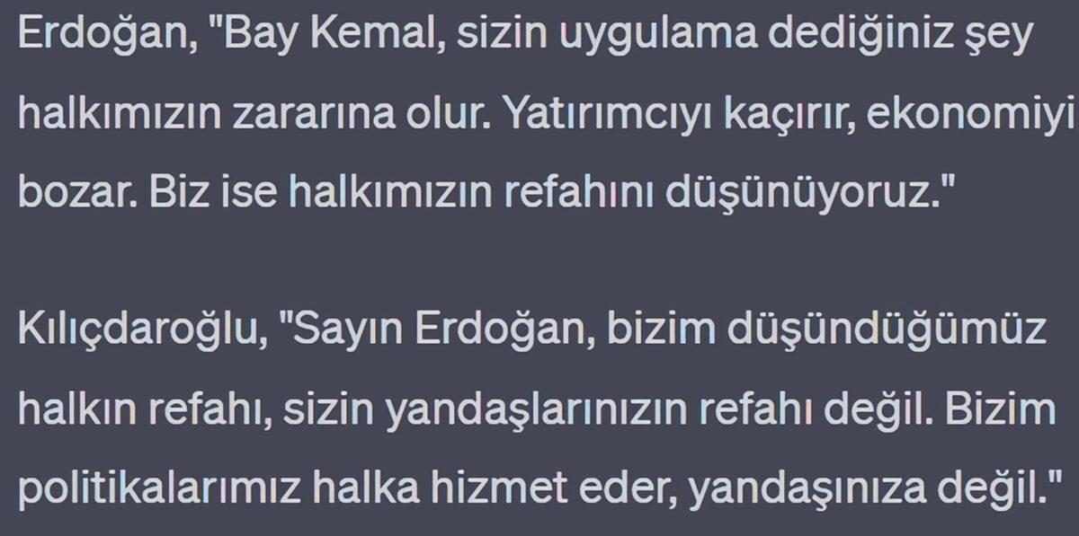 Kılıçdaroğlu ile Erdoğan’ı Yapay Zekâ Aracılığıyla Bir Araya Getirdik: İşte Tartışma Programındaki Hararetli Diyalogları...