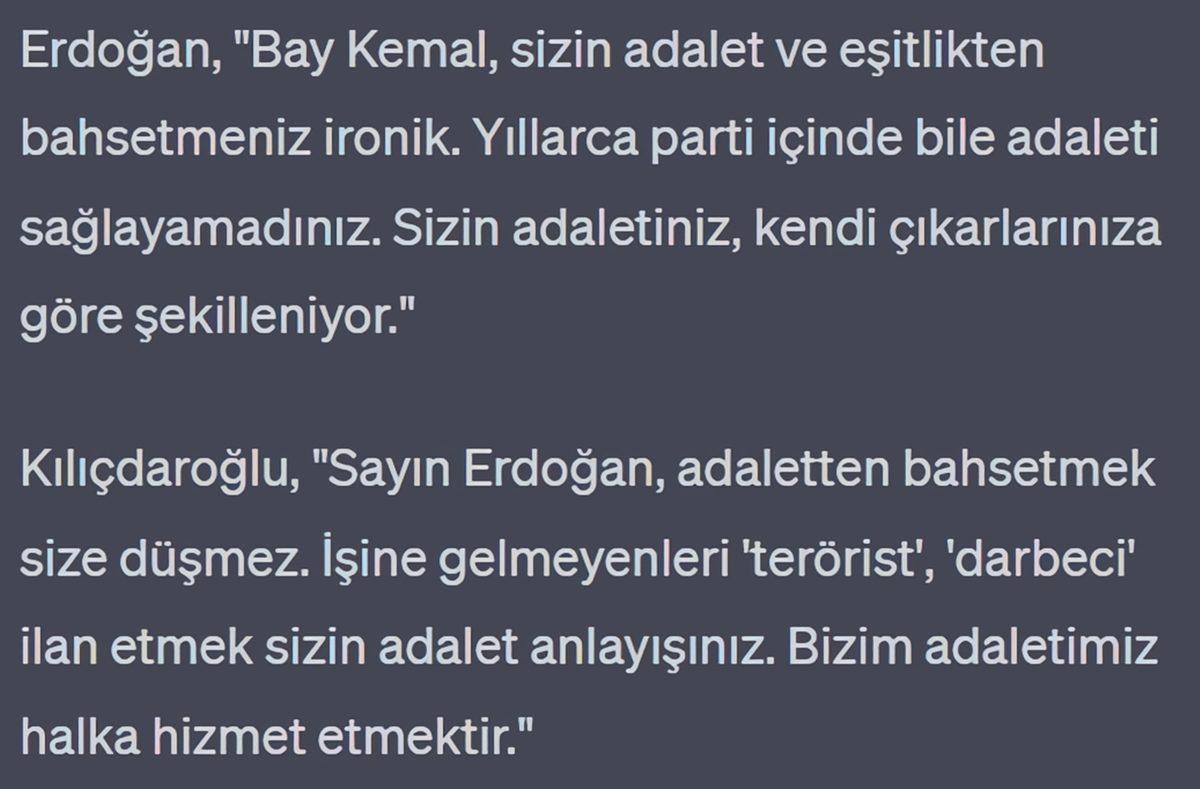 Kılıçdaroğlu ile Erdoğan’ı Yapay Zekâ Aracılığıyla Bir Araya Getirdik: İşte Tartışma Programındaki Hararetli Diyalogları...