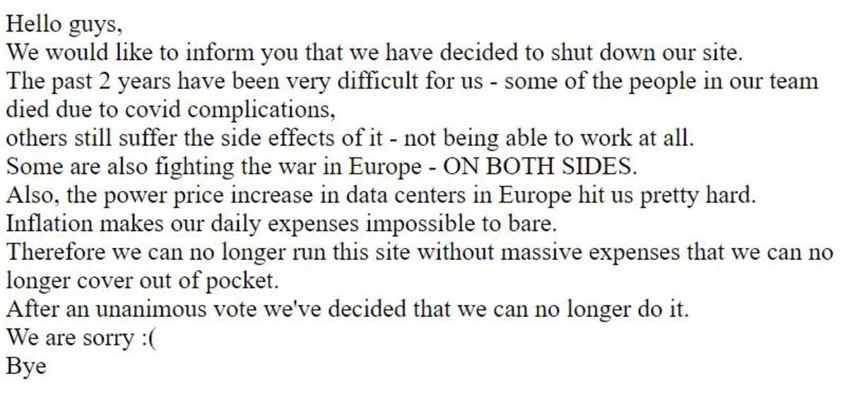 Bir Devrin Sonu: Ünlü Torrent Sitesi RARBG Kapandı (Nedeni de Açıklandı)