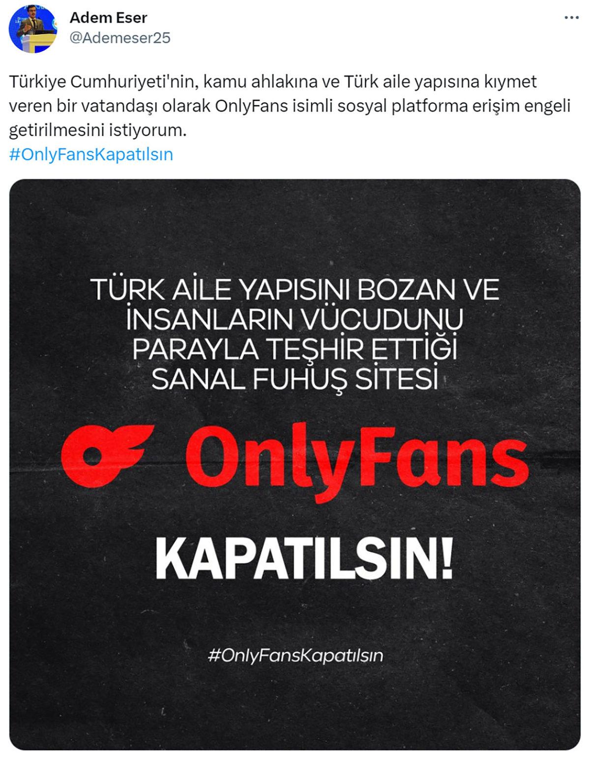 OnlyFans, CİMER’e Şikayet Edildi: Twitter’da Platformun Kapanması İçin 