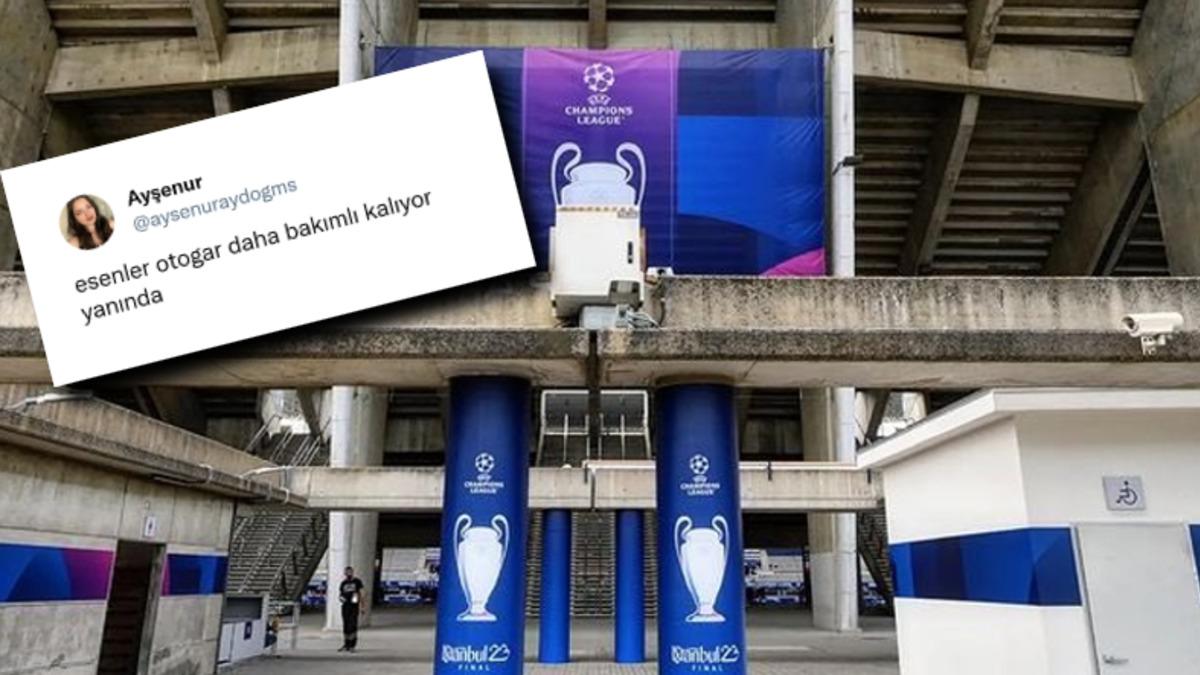 Şampiyonlar Ligi Finali’nin Oynanacağı Atatürk Olimpiyat Stadyumu’nun Dış Cephesi Sosyal Medyada Tepki Topladı