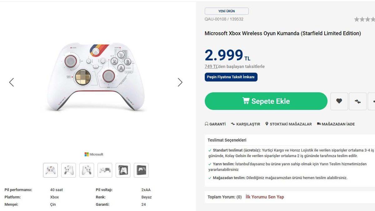 Starfield Özel Xbox Oyun Kolunun Türkiye Fiyatı Açıklandı (O Paraya 2 Sene Önce Xbox Series S Alıyorduk)