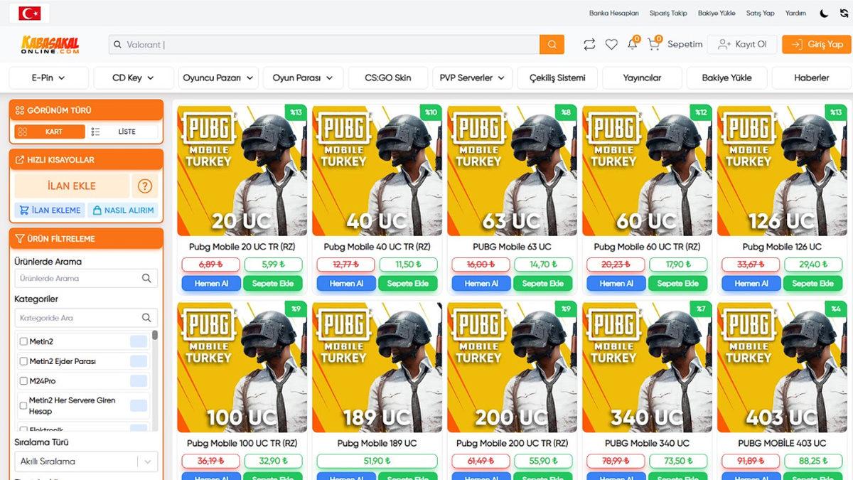 İndirimli PUBG Mobile UC Varsa Alırım Diyenlere: Kabasakal Online’da İndirimli UC Fırsatları Başladı!