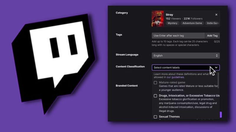 Twitch Yayınlarına " Sınıflandırma Etiketleri" Geldi: Yetişkin İçeriklere Eklenecek!