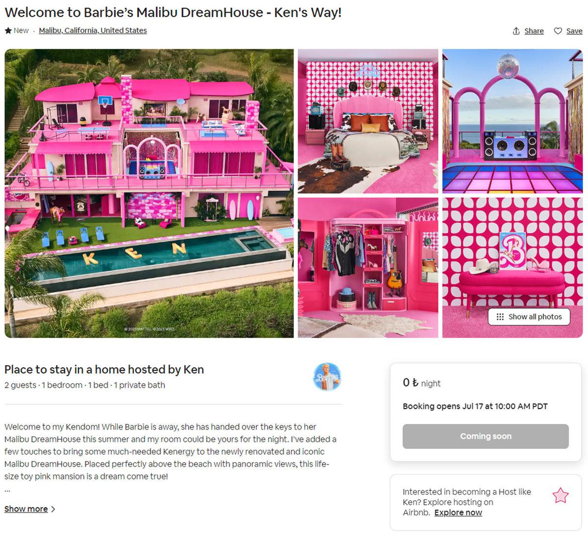 Barbie’nin Uğruna Pembe Boya Stoğu Biten Rüya Evi, Gerçek Hayatta İnşa Edildi: İki Gün Ücretsiz Kalınabilecek!