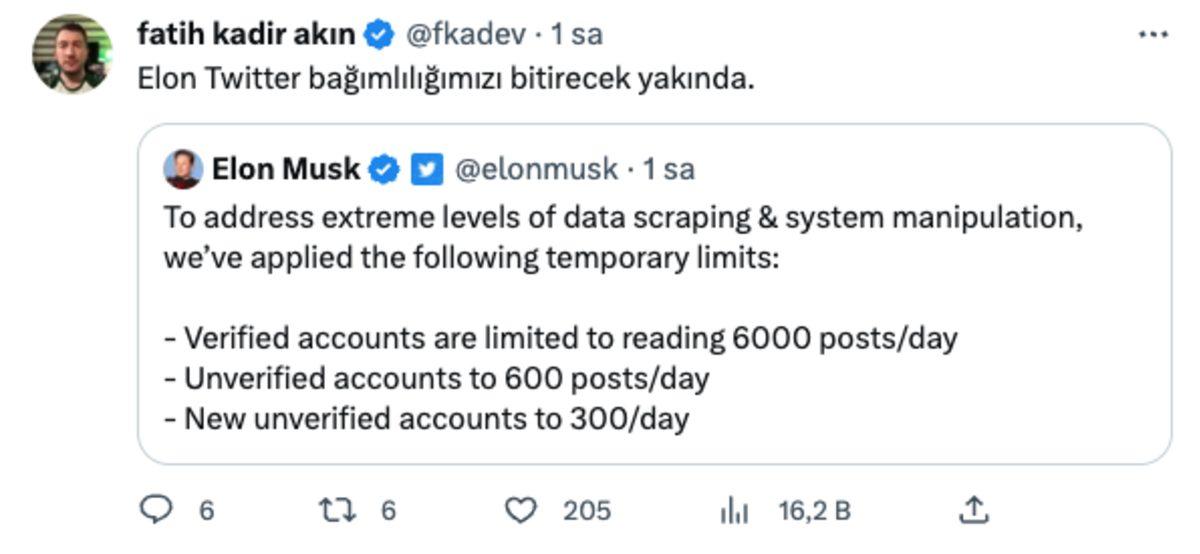 Elon Musk’ın Twitter’ı Kontöre Bağlayan Kısıtlamasına Twitter’dan Gelen Tepkiler
